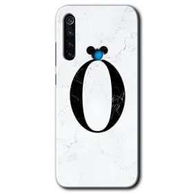 Xiaomi Redmi Note 8T Beyaz Mermer Desenli P Harfi Baskılı Uyumlu Silikon Kılıf