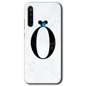 Xiaomi Redmi Note 8T Beyaz Mermer Desenli P Harfi Baskılı Uyumlu Silikon Kılıf