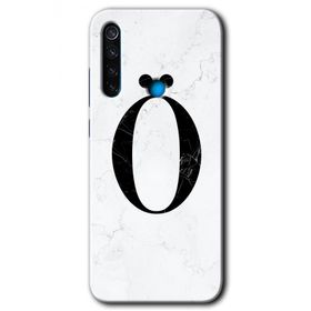 Xiaomi Redmi Note 8T Beyaz Mermer Desenli P Harfi Baskılı Uyumlu Silikon Kılıf