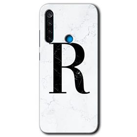 Xiaomi Redmi Note 8T Beyaz Mermer Desenli Ş Harfi Baskılı Uyumlu Silikon Kılıf