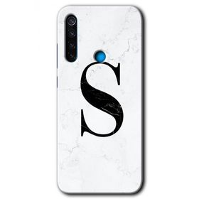 Xiaomi Redmi Note 8T Beyaz Mermer Desenli Ş Harfi Baskılı Uyumlu Silikon Kılıf