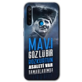 Xiaomi Redmi Note 8T Bozkurt Göktürk Baskılı Uyumlu Silikon Kılıf