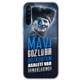 Xiaomi Redmi Note 8T Bozkurt Göktürk Baskılı Uyumlu Silikon Kılıf