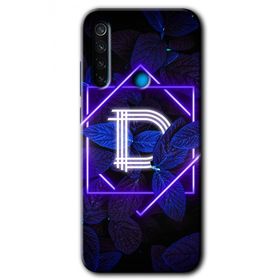 Xiaomi Redmi Note 8T Dark Neon Yaprak E Harfi Baskılı Uyumlu Silikon Kılıf