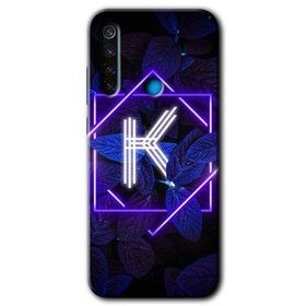 Xiaomi Redmi Note 8T Dark Neon Yaprak L Harfi Baskılı Uyumlu Silikon Kılıf