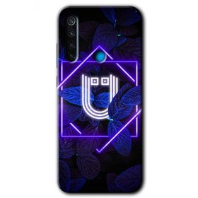Xiaomi Redmi Note 8T Dark Neon Yaprak V Harfi Baskılı Uyumlu Silikon Kılıf