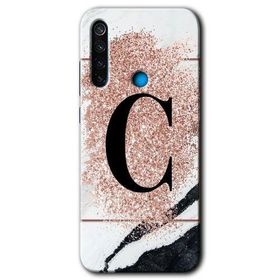 Xiaomi Redmi Note 8T Pembe Mermer Desenli Ç Harfi Baskılı Uyumlu Silikon Kılıf