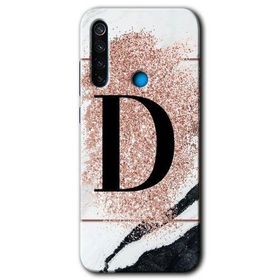 Xiaomi Redmi Note 8T Pembe Mermer Desenli E Harfi Baskılı Uyumlu Silikon Kılıf
