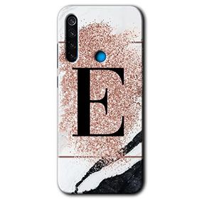 Xiaomi Redmi Note 8T Pembe Mermer Desenli F Harfi Baskılı Uyumlu Silikon Kılıf