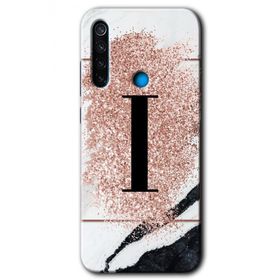 Xiaomi Redmi Note 8T Pembe Mermer Desenli J Harfi Baskılı Uyumlu Silikon Kılıf