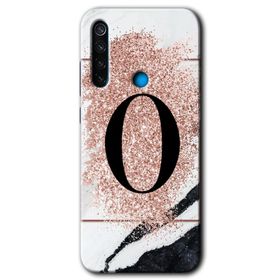 Xiaomi Redmi Note 8T Pembe Mermer Desenli K Harfi Baskılı Uyumlu Silikon Kılıf
