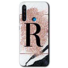 Xiaomi Redmi Note 8T Pembe Mermer Desenli K Harfi Baskılı Uyumlu Silikon Kılıf