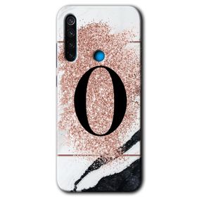 Xiaomi Redmi Note 8T Pembe Mermer Desenli Ö Harfi Baskılı Uyumlu Silikon Kılıf