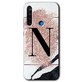 Xiaomi Redmi Note 8T Pembe Mermer Desenli Ö Harfi Baskılı Uyumlu Silikon Kılıf