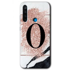 Xiaomi Redmi Note 8T Pembe Mermer Desenli Ö Harfi Baskılı Uyumlu Silikon Kılıf