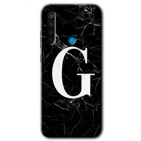 Xiaomi Redmi Note 8T Siyah Mermer Desenli H Harfi Baskılı Uyumlu Silikon Kılıf