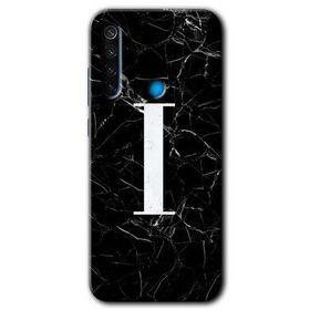 Xiaomi Redmi Note 8T Siyah Mermer Desenli I Harfi Baskılı Uyumlu Silikon Kılıf