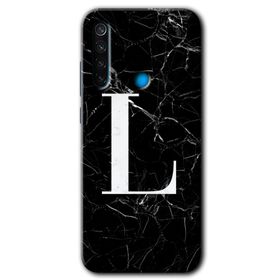 Xiaomi Redmi Note 8T Siyah Mermer Desenli M Harfi Baskılı Uyumlu Silikon Kılıf