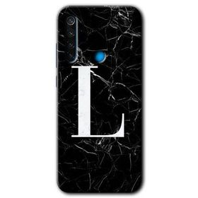 Xiaomi Redmi Note 8T Siyah Mermer Desenli M Harfi Baskılı Uyumlu Silikon Kılıf