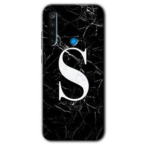 Xiaomi Redmi Note 8T Siyah Mermer Desenli Ş Harfi Baskılı Uyumlu Silikon Kılıf