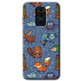 Xiaomi Redmi Note 9 Animals Funny Baskılı Uyumlu Silikon Kılıf