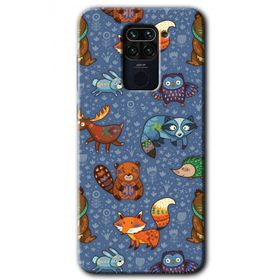 Xiaomi Redmi Note 9 Animals Funny Baskılı Uyumlu Silikon Kılıf