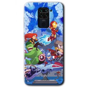 Xiaomi Redmi Note 9 Avengers Cartoon Baskılı Uyumlu Silikon Kılıf