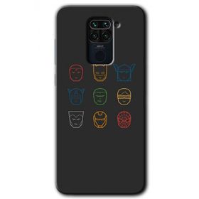 Xiaomi Redmi Note 9 Avengers Minimalism Baskılı Uyumlu Silikon Kılıf
