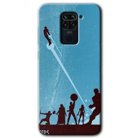 Xiaomi Redmi Note 9 Avengers Team Baskılı Uyumlu Silikon Kılıf