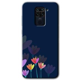 Xiaomi Redmi Note 9 Çizim Çiçekleri Baskılı Uyumlu Silikon Kılıf