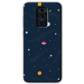 Xiaomi Redmi Note 9 Çizim Gezegen Baskılı Uyumlu Silikon Kılıf