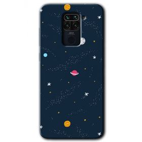 Xiaomi Redmi Note 9 Çizim Gezegen Baskılı Uyumlu Silikon Kılıf