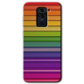 Xiaomi Redmi Note 9 Colorful Lines Baskılı Uyumlu Silikon Kılıf