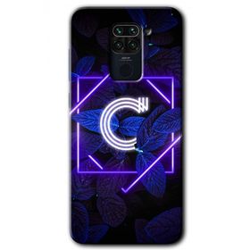 Xiaomi Redmi Note 9 Dark Neon Yaprak Ç Harfi Baskılı Uyumlu Silikon Kılıf