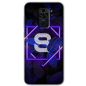 Xiaomi Redmi Note 9 Dark Neon Yaprak Ş Harfi Baskılı Uyumlu Silikon Kılıf