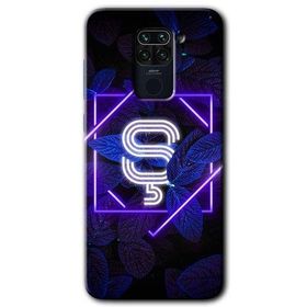 Xiaomi Redmi Note 9 Dark Neon Yaprak Ş Harfi Baskılı Uyumlu Silikon Kılıf