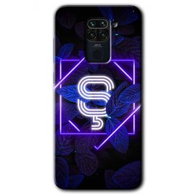 Xiaomi Redmi Note 9 Dark Neon Yaprak Ş Harfi Baskılı Uyumlu Silikon Kılıf