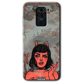 Xiaomi Redmi Note 9 Devil Girl Baskılı Uyumlu Silikon Kılıf
