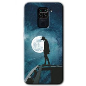 Xiaomi Redmi Note 9 Dolunay Yalnızlık Baskılı Uyumlu Silikon Kılıf