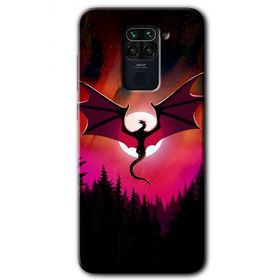 Xiaomi Redmi Note 9 Dragon Night Baskılı Uyumlu Silikon Kılıf