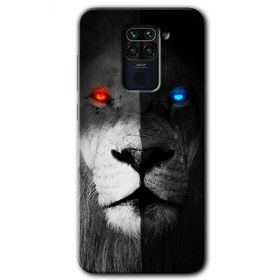 Xiaomi Redmi Note 9 Fire and Ice Lion Baskılı Uyumlu Silikon Kılıf