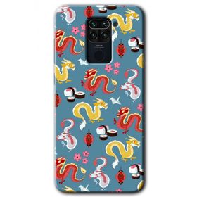 Xiaomi Redmi Note 9 Funky Dragon Baskılı Uyumlu Silikon Kılıf