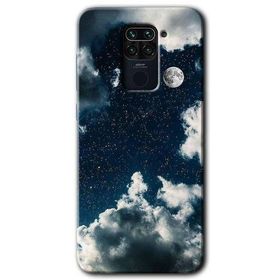 Xiaomi Redmi Note 9 Gece Gökyüzü Baskılı Uyumlu Silikon Kılıf