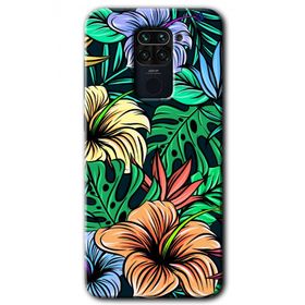 Xiaomi Redmi Note 9 Hibiscus Flowers Baskılı Uyumlu Silikon Kılıf