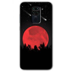 Xiaomi Redmi Note 9 Kanlı Ay Baskılı Uyumlu Silikon Kılıf