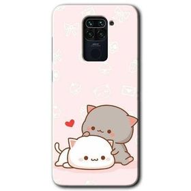 Xiaomi Redmi Note 9 Kedi Aşkı Baskılı Uyumlu Silikon Kılıf