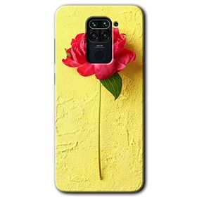 Xiaomi Redmi Note 9 Kırmızı Gül Baskılı Uyumlu Silikon Kılıf
