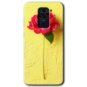 Xiaomi Redmi Note 9 Kırmızı Gül Baskılı Uyumlu Silikon Kılıf