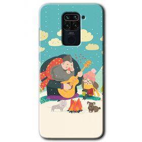 Xiaomi Redmi Note 9 Kış Pikniği Baskılı Uyumlu Silikon Kılıf