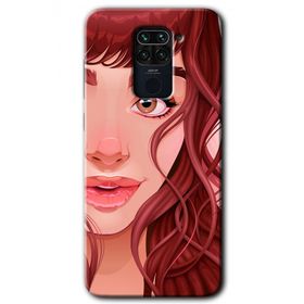 Xiaomi Redmi Note 9 Kızıl Kız Baskılı Uyumlu Silikon Kılıf